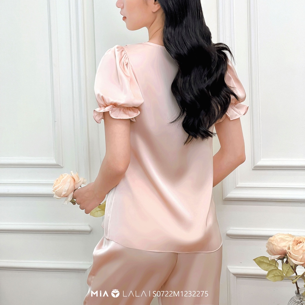 Bộ đồ mặc nhà lụa satin cao cấp tay ngắn quần dài MIALALA 2275 S0722M1232275