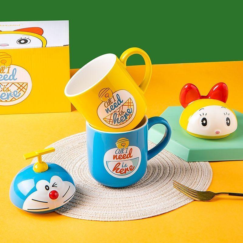 Cốc Uống Nước Có Nắp Đậy Hình Doraemon Xinh Xắn cốc đôi cái ca cốc văn phòng Quà tặng