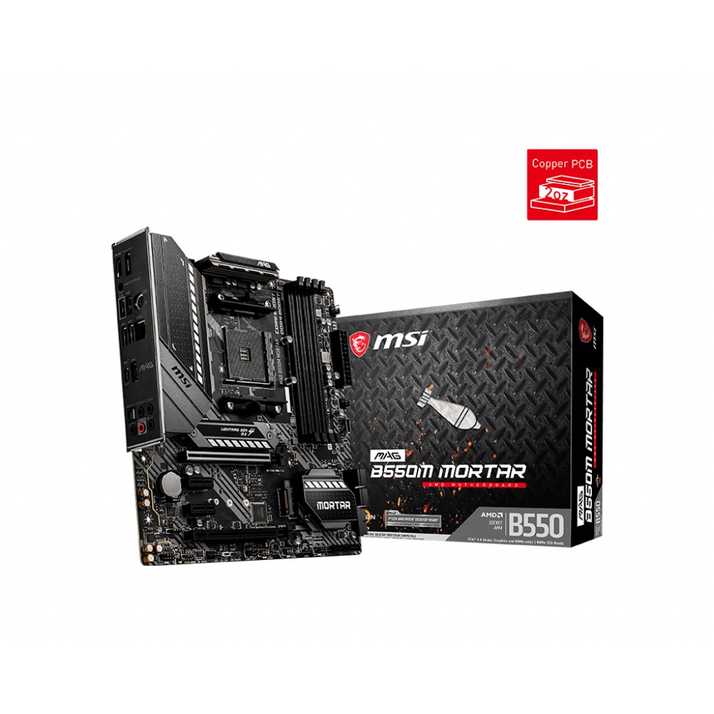 Bo mạch chủ Mainboard MSI MAG B550M MORTAR AMD B550, Socket AM4, m-ATX, 4 khe RAM DDR4