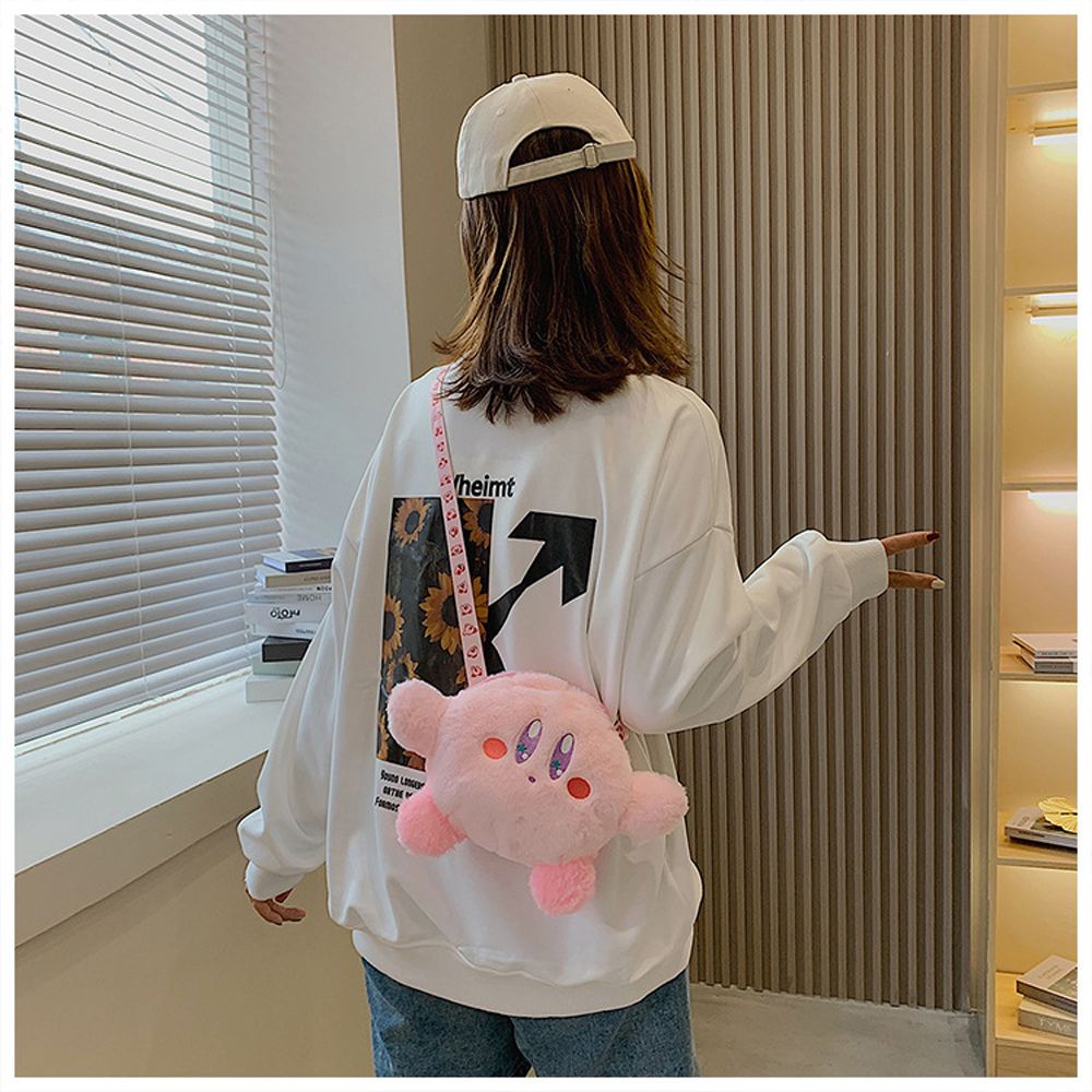 Túi đeo chéo nữ hình thú nhồi bông Kirby dễ thương