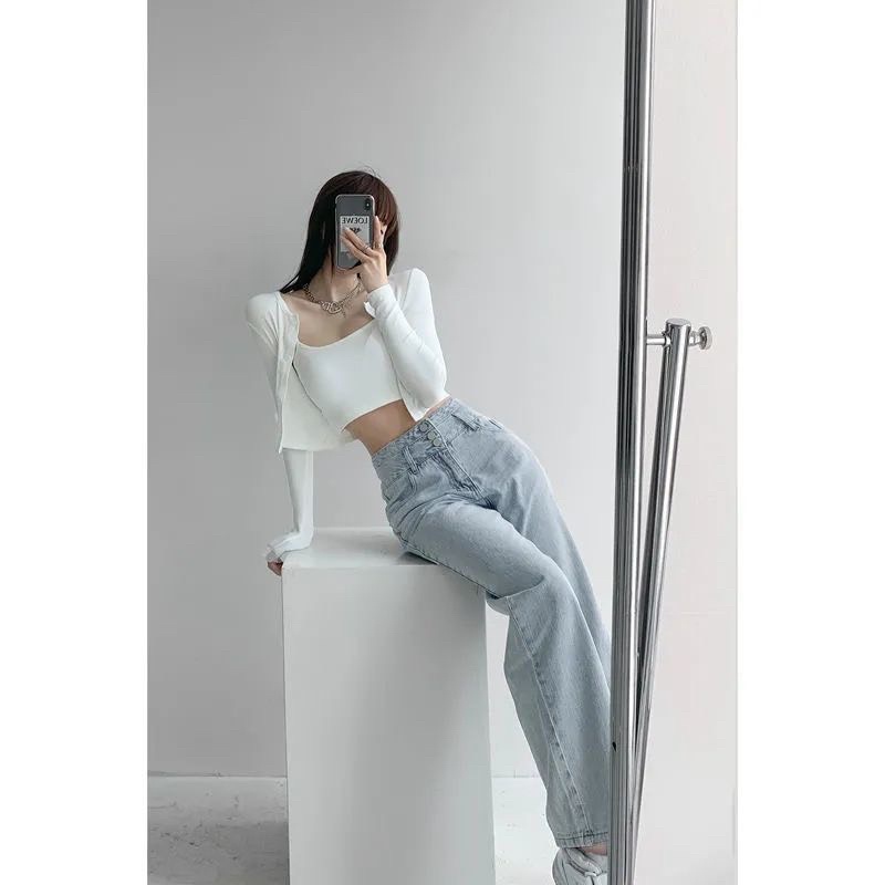 QUẦN JEAN CẠP CAO ỐNG RỘNG KÈM ẢNH THẬT