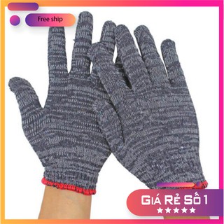 [Rẻ Vô Địch] [SALE] gang tay bảo hộ lao động (gang tay len trắng/ muối tiêu)