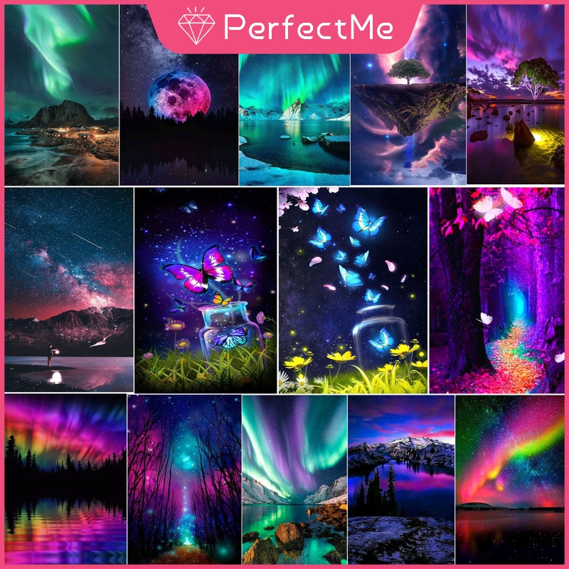 Bộ 1 Tranh Đính Đá Tự Làm Trang Trí Nhà Cửa Kích Thước 30 x 40Cm