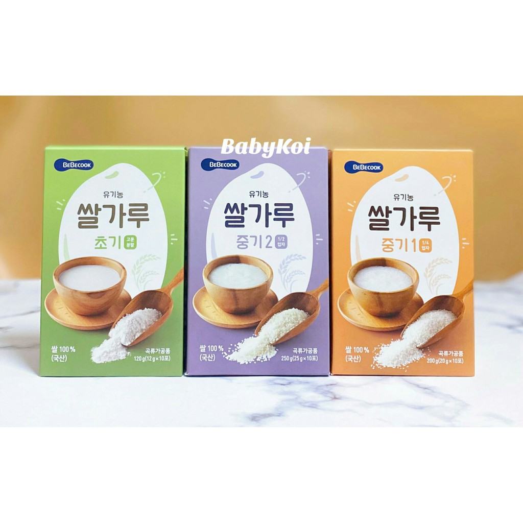 Gạo Hạt Vỡ Hữu Cơ Bebecook Hàn Quốc Cho Bé (Date 2024)