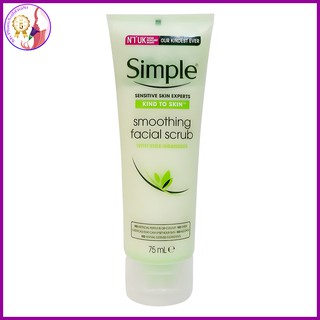 Tẩy tế bào chết simple smoothing facial scrub cho da nhạy cảm 75ml uk