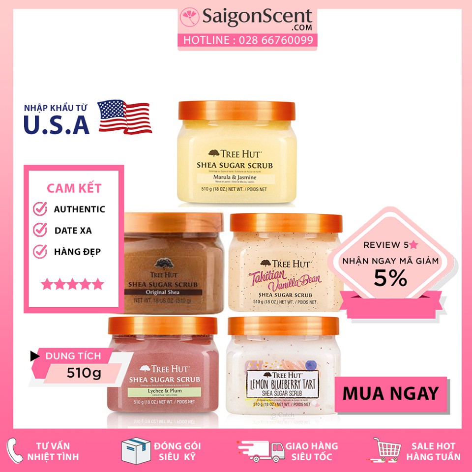Tẩy Tế Bào Chết Toàn Thân Tree Hut Shea Sugar Scrub