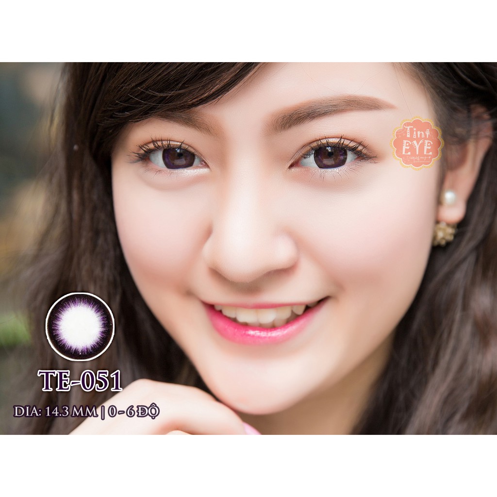 [Tặng Quà 65k] Kính Áp Tròng Tinteye Lens TE-051 Tím Nhật Thực