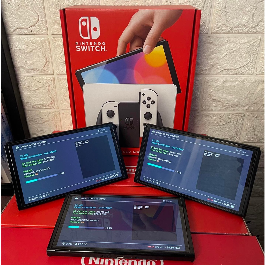 Máy chơi game nintendo switch Oled mới 100% cop full games + thẻ nhớ 128/256/512 + tặng dán cường lực
