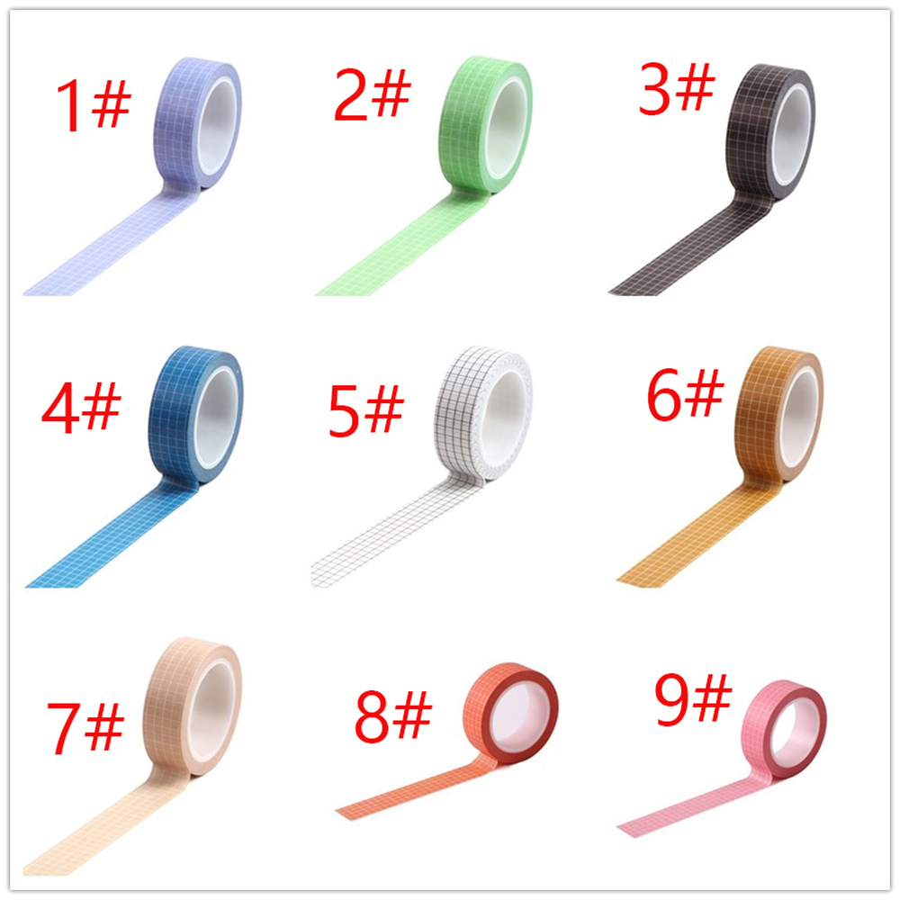 Cuộn Băng Dính Washi 10m Họa Tiết Caro Trang Trí