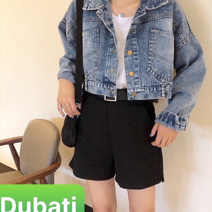 ÁO BÒ DÀI TAY CROTOP TRƠN KHUY SAU CÁ TÍNH PHONG CÁCH HÀN QUỐC- DUBATI FASHION