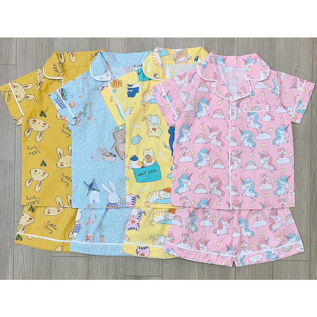 Bộ cộc Pyjama Melisa 3 màu thình thú dễ thương Nga Fish B1P3T5