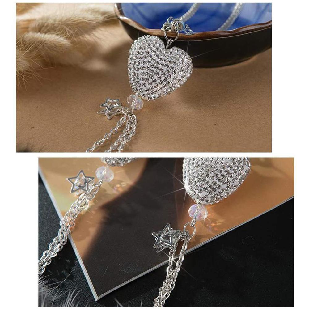 Phụ Kiện Trang Trí Xe Hơi VANES1 Lấp Lánh|Gương Chiếu Hậu Hình Quả Cầu Lông Xù Đáng Yêu Thời Trang