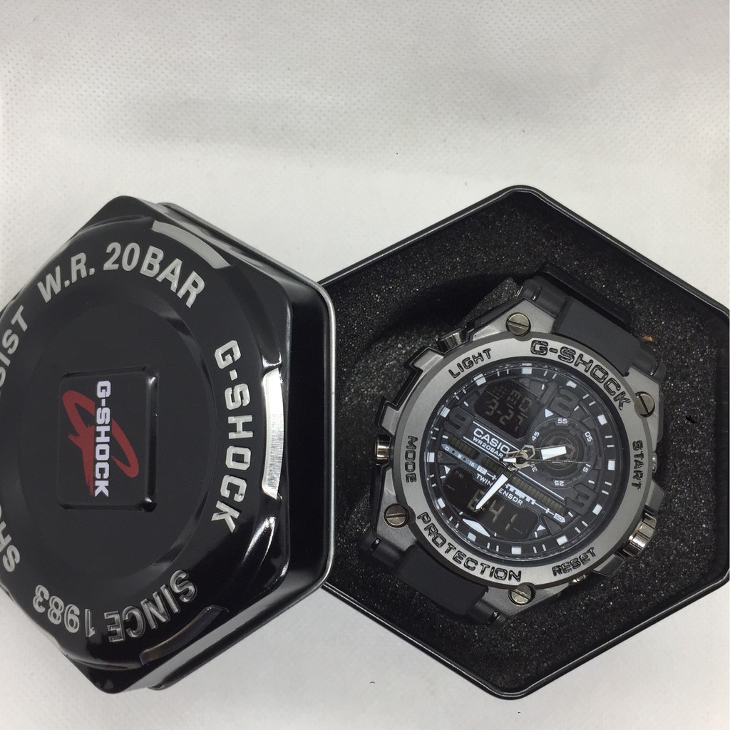 HOT TREND_Đồng hồ thể thao nam GSHOCK GST8600 dây khớp nhựa vòng cung - Luusanchi