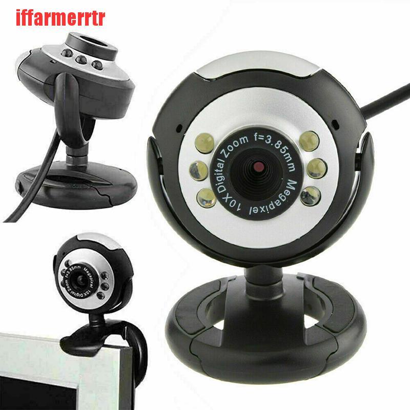 {iffarmerrtr}Brand new 6 LED USB 2.0 webcam camera XP, VISTA, WINDOWS 7 10 Skype,YAHOO, MIC KGD