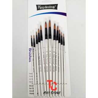 Bộ Cọ Đầu Nhọn Keep Smilling A6075R