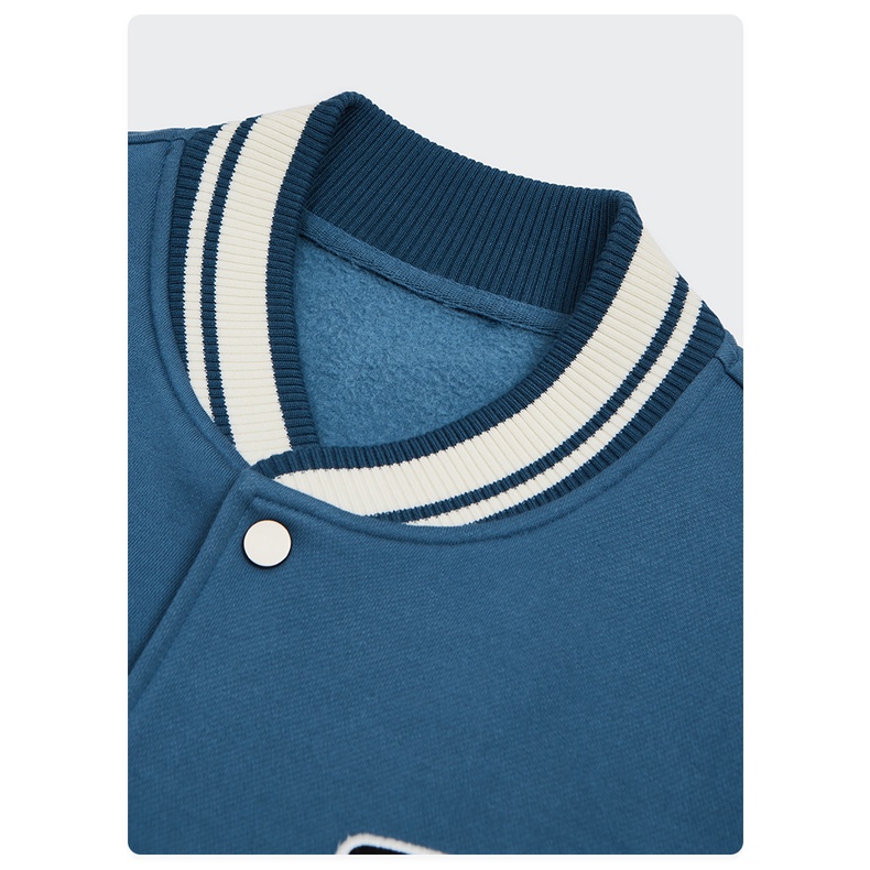 Áo khoác bomber Varsity jacket "D" nam nữ màu đen, cam, xanh dương