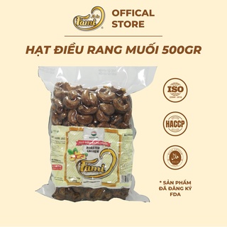 Hạt điều A Cồ rang muối vỏ lụa Bình Phước giàu protein vitamin Faminuts 500 gr