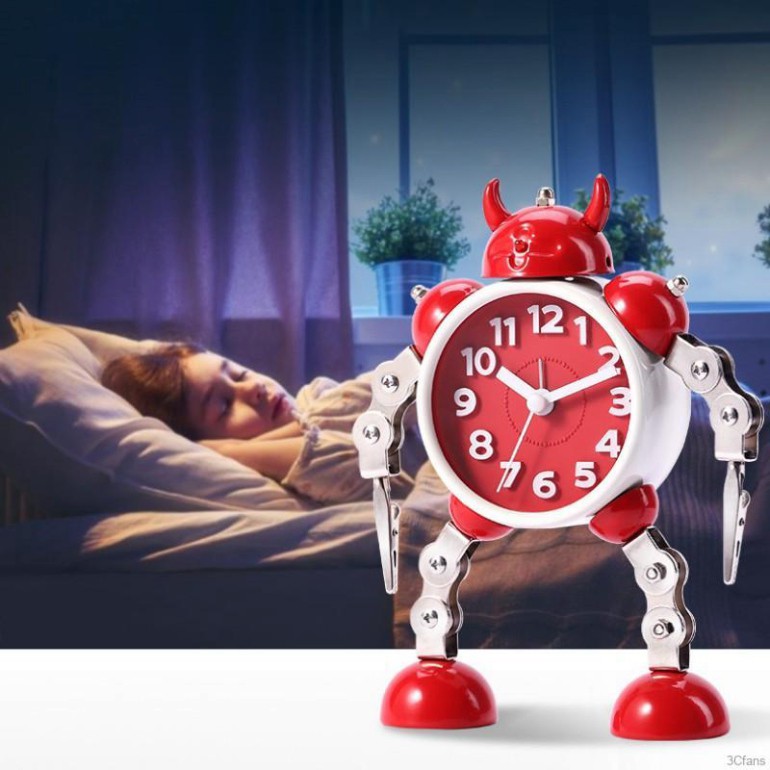 【Goodhome】Phim hoạt hình mới lạ Winder Robot thông minh chiếu cảnh báo Đồng hồ hiển thị hình ảnh Đồng hồ kỹ thuật số