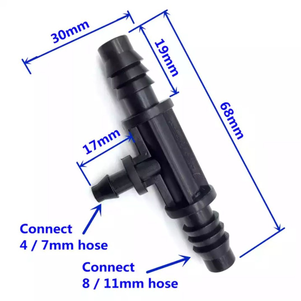 Tê thu - 10 tê thu ống 12mm tưới nhỏ giọt
