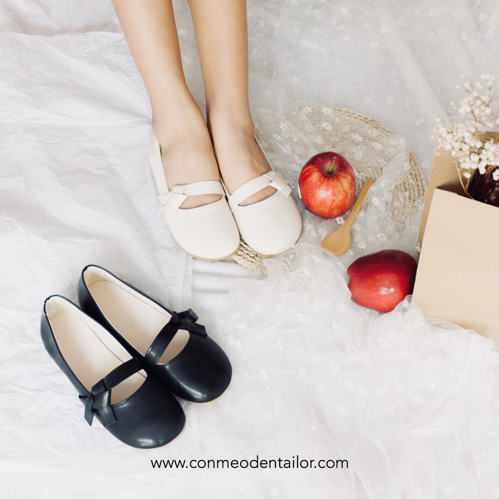 CONMEODENTAILOR Giày búp bê mũi tròn JULIA - BẢO HÀNH 1 THÁNG | BigBuy360 - bigbuy360.vn