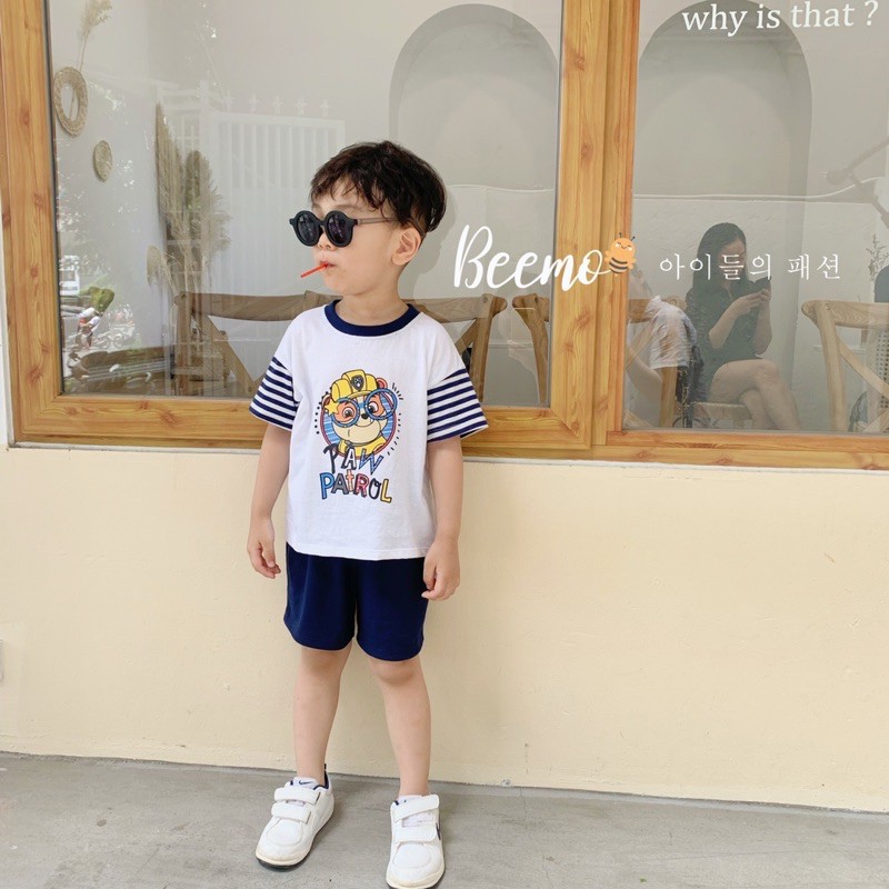 Bộ Cộc Tay Chú Chó Cứu Hộ PAWPATROL Bé Trai Chất Cotton Siêu Đẹp - ShopGo