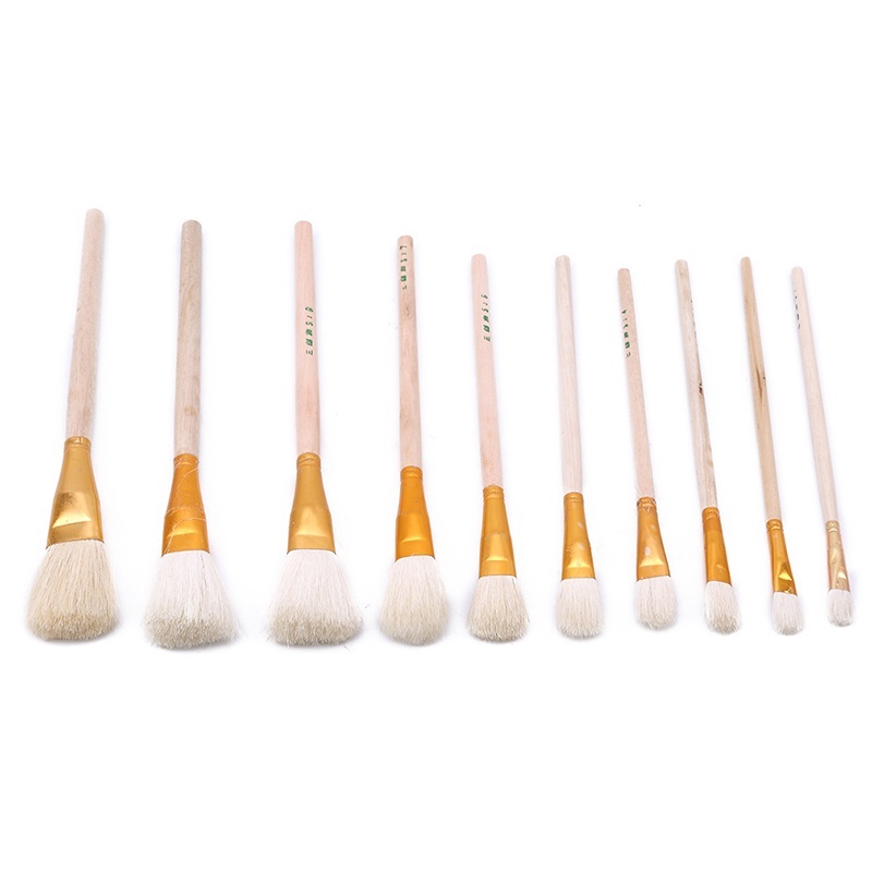 Set 10 cọ vẽ tranh màu nước cho bé chất lượng cao