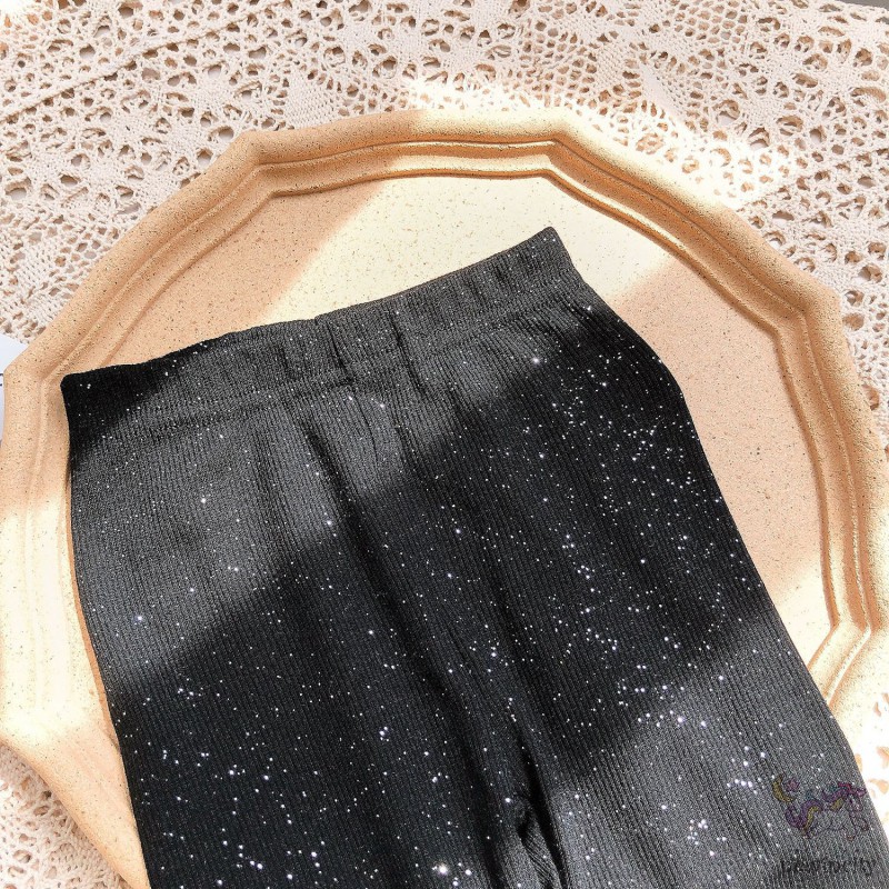 Quần legging đính ngọc trai giả xinh xắn cho bé gái