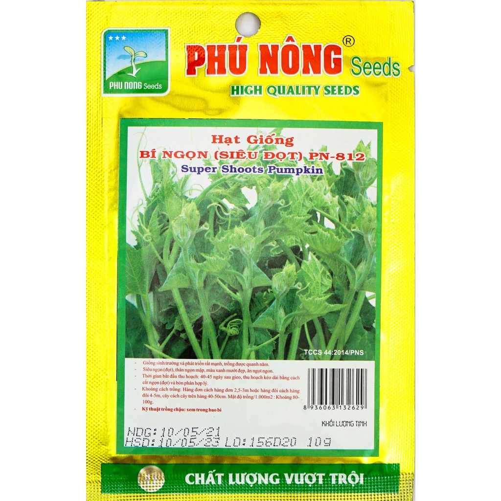 Hạt Giống Bí Đỏ Ngọn (Siêu Đọt) Phú Nông Cho Năng Suất Cao- Gói 10gr (HPN-043)
