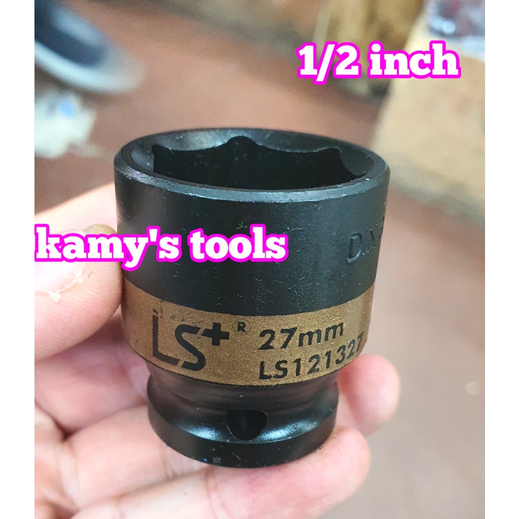 Đầu tuýp đen ngắn 1/2 inch 8-32mm lục giác hiệu LS