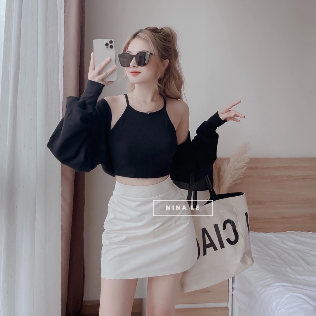 Set bộ áo yếm 3 món mix quần short đùi DN265