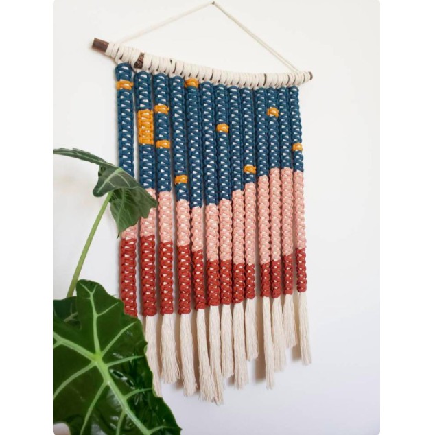 Mành treo trang trí Macrame bầu trời đêm