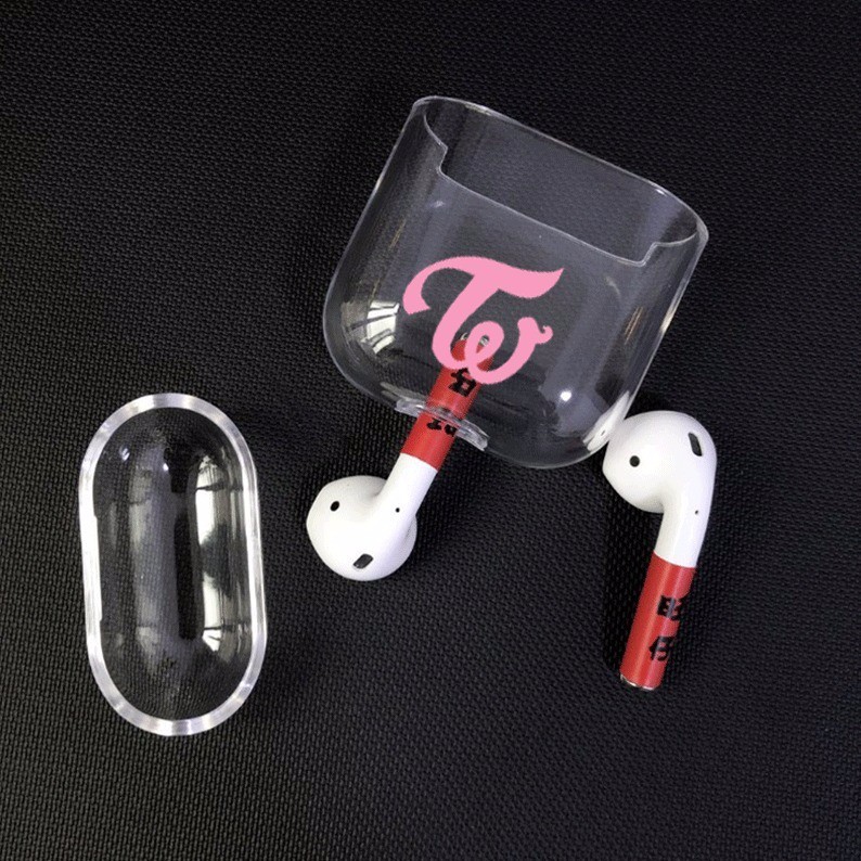 Vỏ Bảo Vệ Hộp Đựng Tai Nghe Airpods Trong Suốt In Logo Bts Exo Got 7 Twice