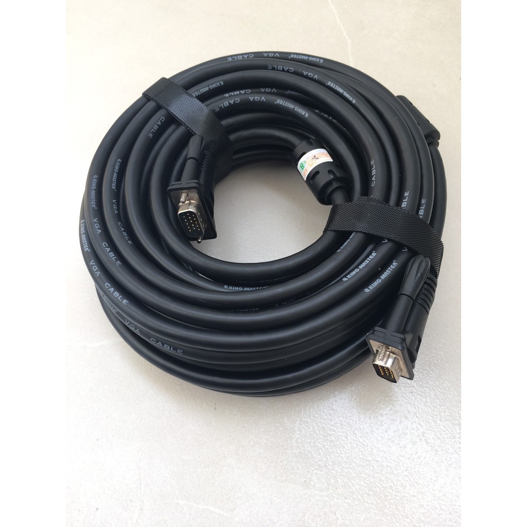 Cáp VGA 15m KingMaster KV405 (3+4) FullHD sắc nét - Hàng chính hãng