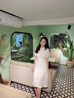ĐẦM MAXI TRẮNG ĐUÔI CÁ NHÍU NGỰC