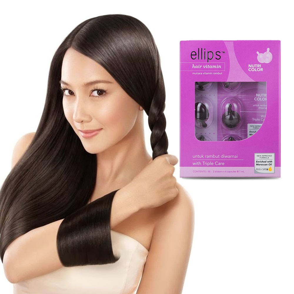 Serum Dưỡng Phục Hồi Tóc Hư Tổn Ellips Hair Vitamin (6 viên) | BigBuy360 - bigbuy360.vn