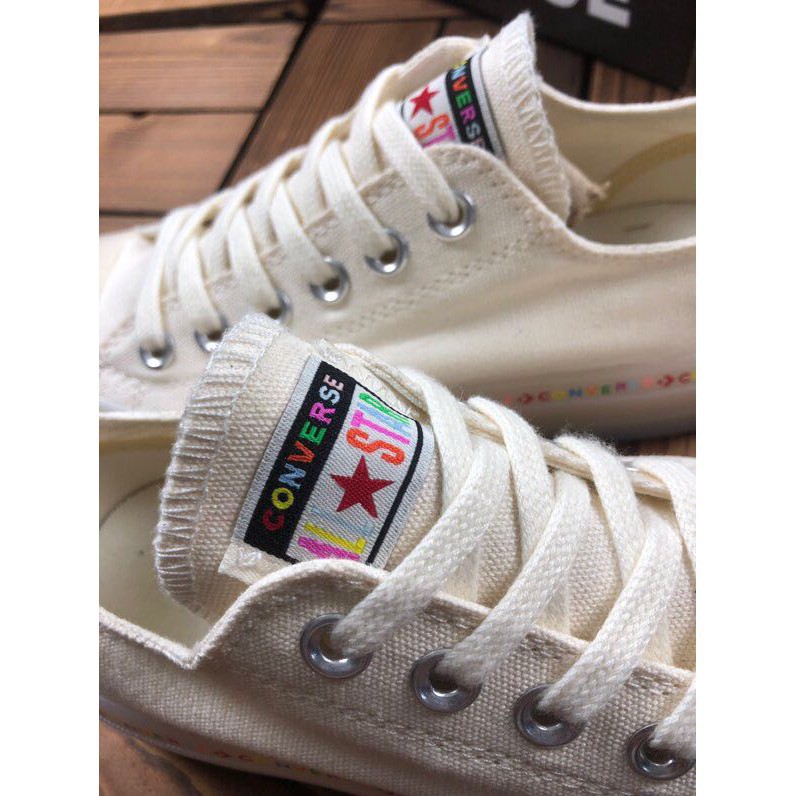 【Bắn thật】Converse Chuck Taylor All Star Glow 1970s OX low canvas canvas giày nam và nữ 165613C