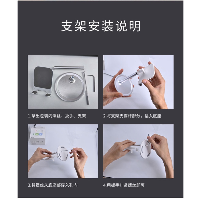 Nâng và thu lại giá đỡ phát sóng trực tiếp của điện thoại di động bằng kim loại hỗ trợ máy tính bảng và điện thoại di độ