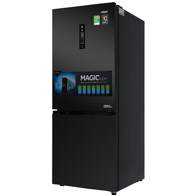 Tủ lạnh Aqua ngăn đá dưới Inverter 260 lít AQR-I298EB BS - Chính hãng BH 2 năm - Miễn phí lắp đặt