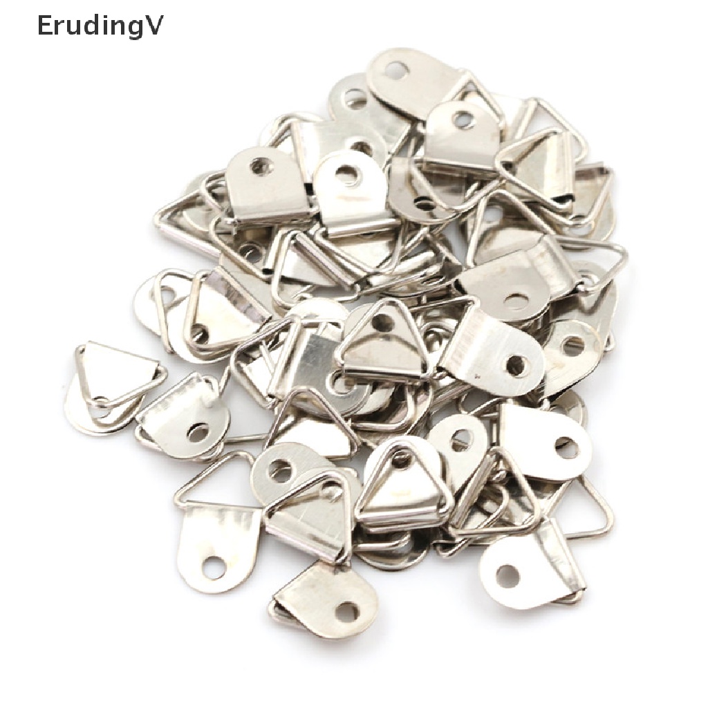 Set 50 Móc Treo Khung Ảnh Hình Tam Giác Tráng Gương Màu Bạc