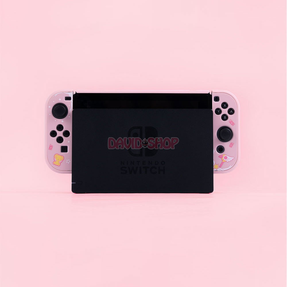 Bộ ốp lưng + case Joy-Con + cường lực có viền cao cấp chủ đề Cardcaptor Sakura cho Nintendo Switch