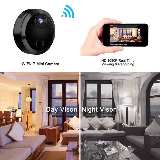 Camera mini Q15 full HD wifi, siêu nhỏ an ninh, chống trộm xem từ xa qua điện thoại có kết nối mạng