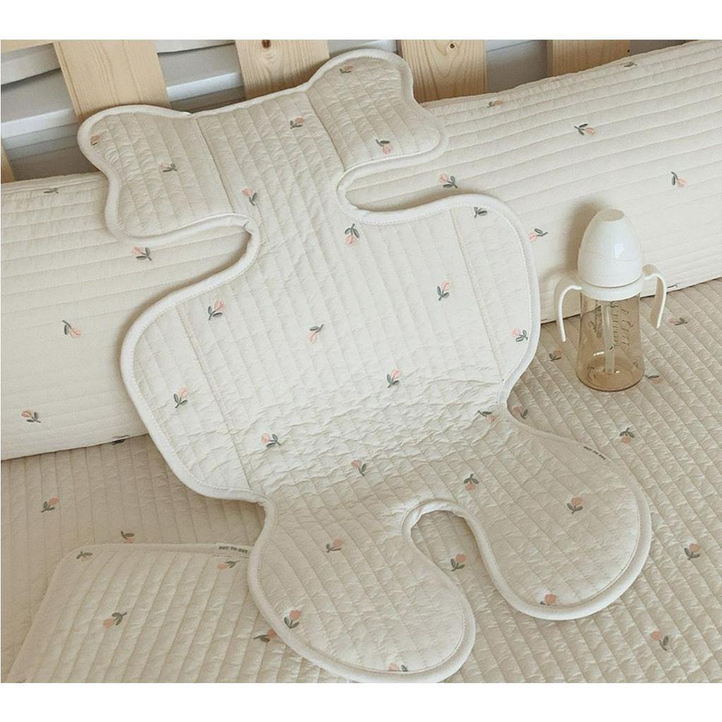 [Hàng HOT] Tấm Lót Xe Đẩy Cho Bé Cotton Mềm Mại   Thoáng Khí Phong Cách Hàn Quốc【Tennessee052】