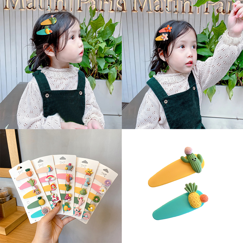 Kẹp tóc hợp kim phong cách Hàn Quốc nhiều màu sắc đáng yêu cho bé gái