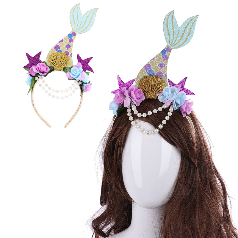 Flgo Băng Đô Hình Đuôi Nàng Tiên Cá Lấp Lánh Thời Trang Tiệc Giáng Sinh / Halloween