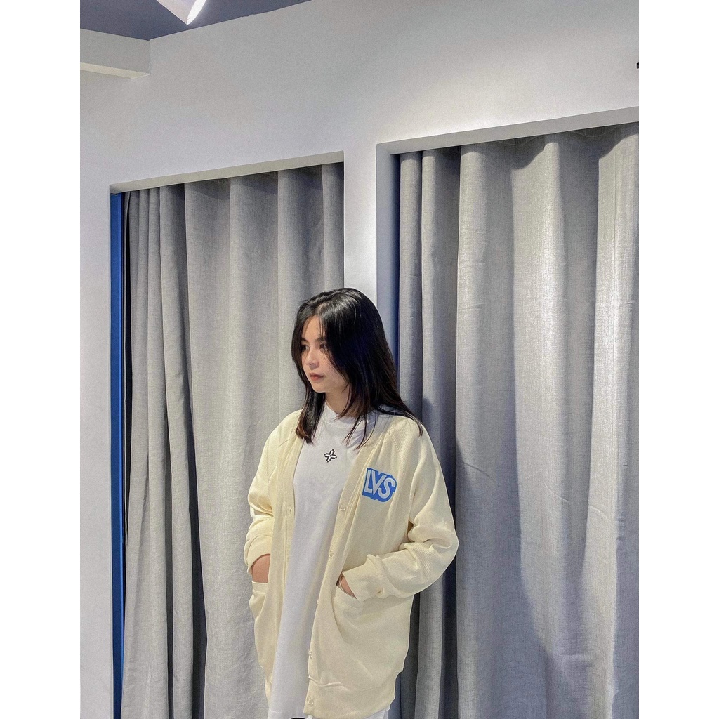 Áo Khoác LEVENTS RIB KNIT CARDIGAN Dáng Rộng Cổ Chữ V