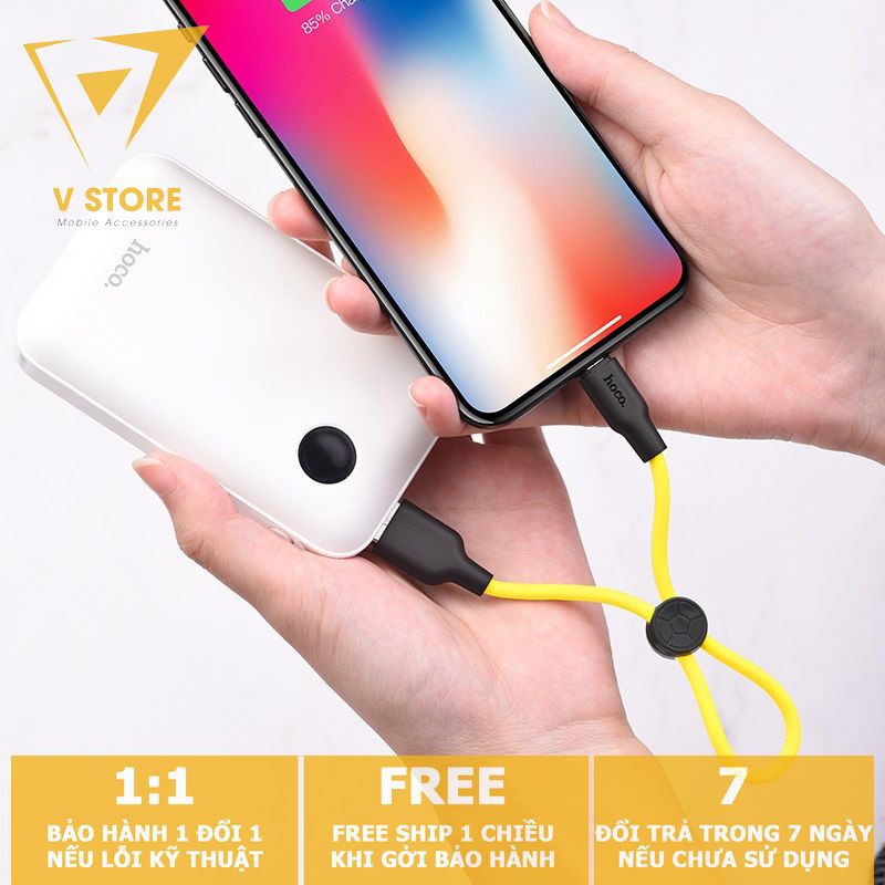 Dây cáp sạc nhanh lightning 20cm 2.4a hoco x21 x38 silicon ngắn cho điện thoại iphone ipad nhiều màu [hoco đà nẵng]