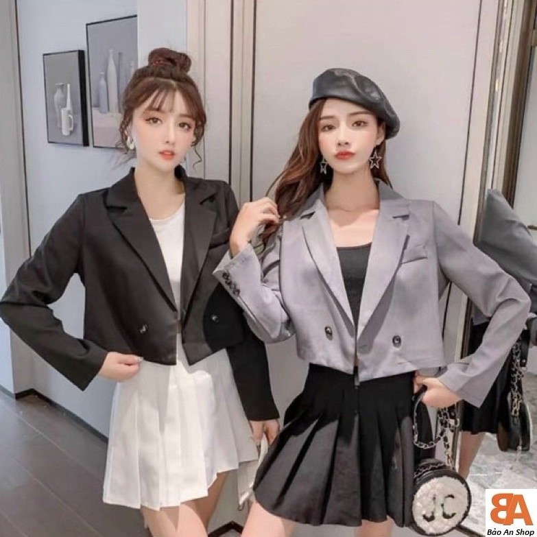 Áo khoác vest trơn from ngắn | BigBuy360 - bigbuy360.vn