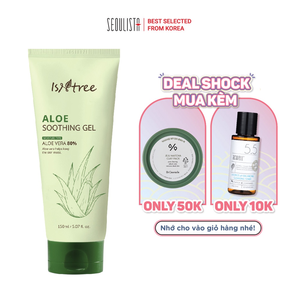 Gel dưỡng ẩm chiết xuất lô hội ISNTREE ALOE SOOTHING GEL