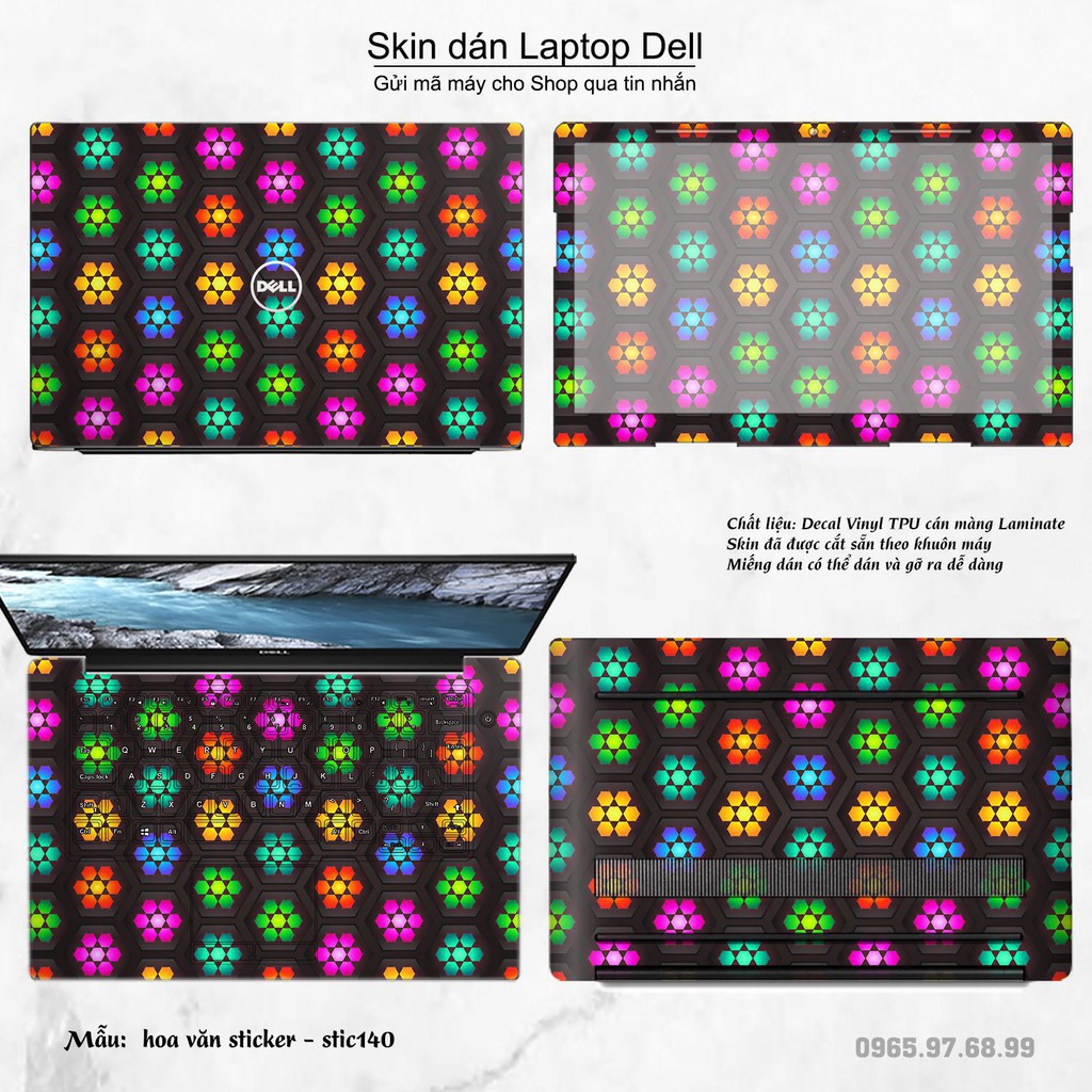 Skin dán Laptop Dell in hình Hoa văn sticker nhiều mẫu 23 (inbox mã máy cho Shop)