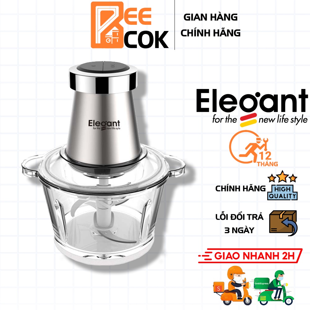 Máy xay thịt Elegant kết hợp đánh trứng, tách vỏ tỏi công suất 350W dung tích 1,5L